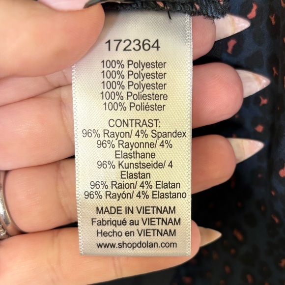 Anthropologie Dolan Marilyn Leopard Print Navy Blue Button Front Blouse - Picture 7 of 9